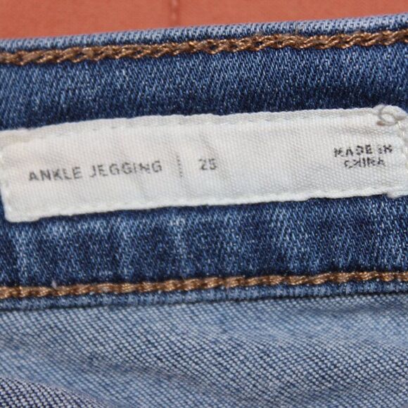 Pacsun High Rise Ankle Jegging Super Stretch Blue Jeans Women Size 25 - Picture 11 of 12